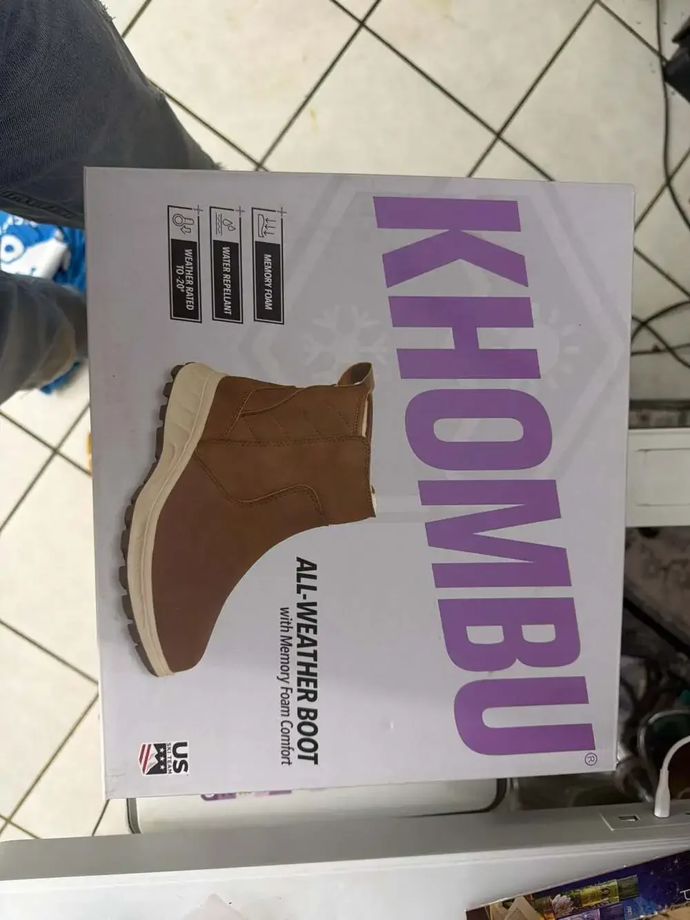 Khombu Women's Dusk All-Weather Insulated Winter Boots Brown Size 6 Brown